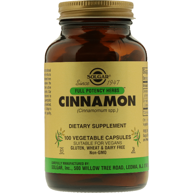 Solgar Cinnamon 100 Vegetable Capsules