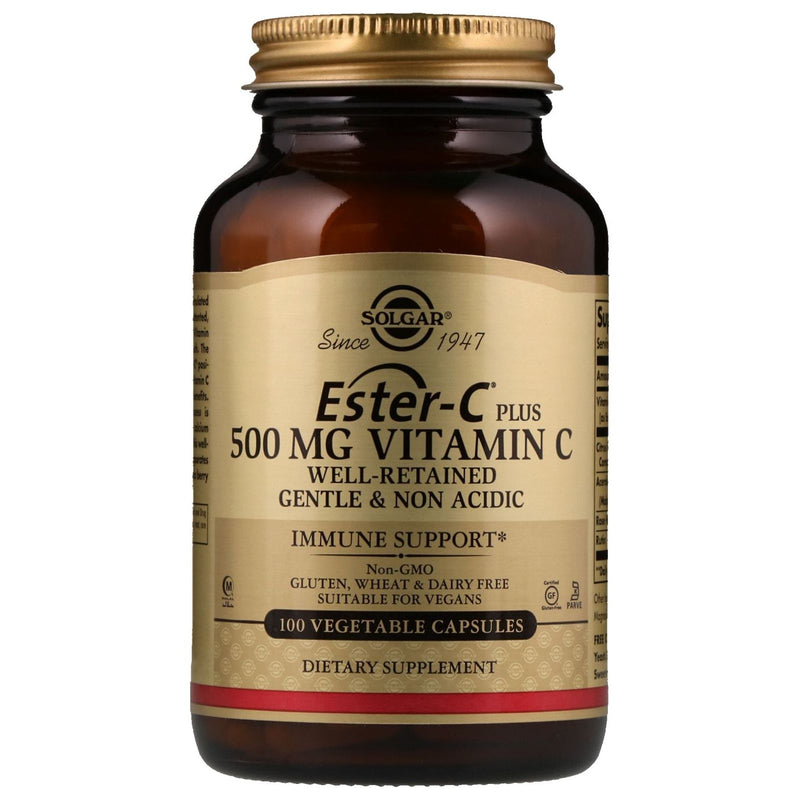 SOLGAR Solgar Ester-C? Plus Vitamin C 500 mg 100 Vegetable Capsules Vitamin C Supplement