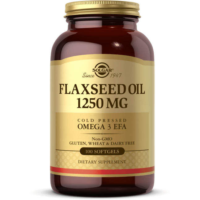 Solgar Flaxseed Oil 1250mg 100 Softgels