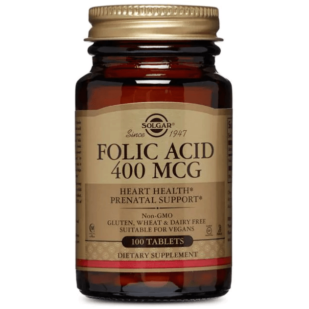 Solgar Folic Acid 400 mcg 100 Tablets