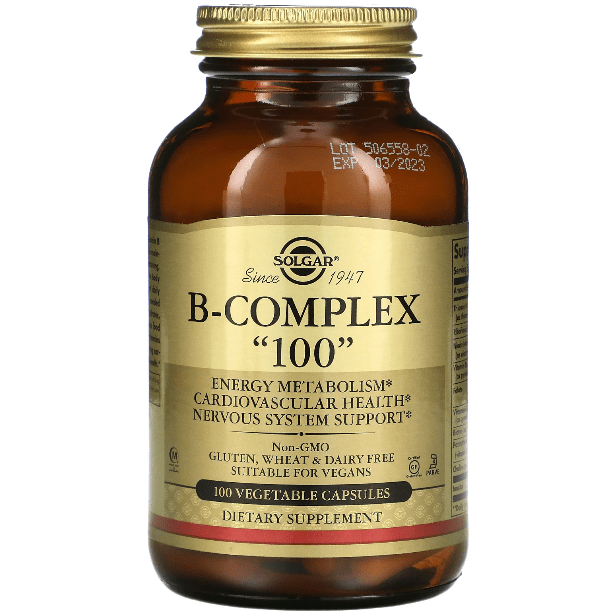 SOLGAR Solgar B-Complex "100" 100 Vegetable Capsules Vitamins & Supplements