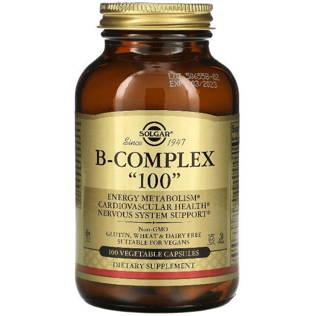 Solgar B-Complex "100" 100 Vegetable Capsules — Pasteur Pharmacy