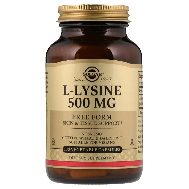 SOLGAR Solgar L-Lysine 500 mg 100 Vegetable Capsules Vitamins & Supplements