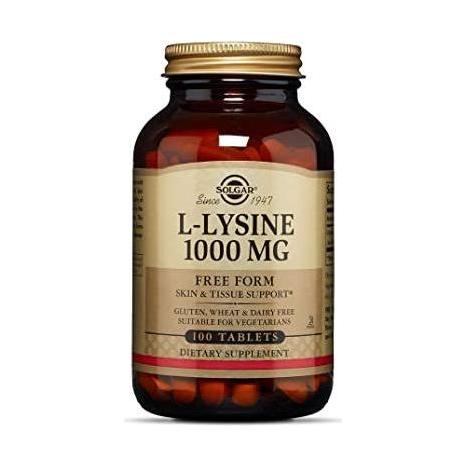 SOLGAR Solgar L-Lysine 1000 mg 100 Tablets Vitamin Supplement