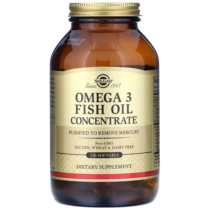 Solgar Omega-3 Fish Oil Concentrate 120 Softgels