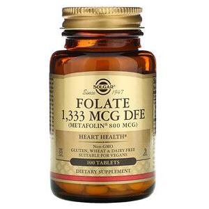 Solgar Folate (Metafolin) 800 mcg 100 Tablets