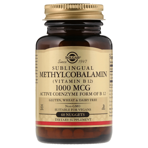 SOLGAR Solgar Methylcobalamin (Vitamin B12) 1000 mcg 60 Nuggets Vitamin B12 Supplement