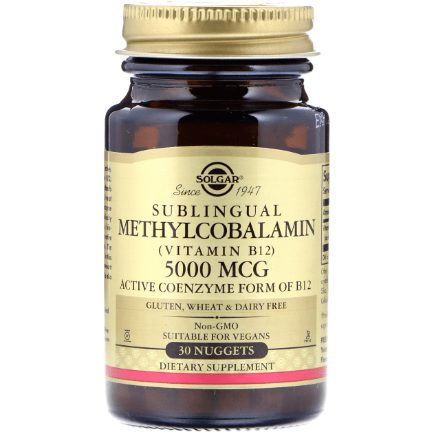 SOLGAR Solgar Methylcobalamin (Vitamin B12) 5000mcg 30 Nuggets Vitamins & Supplements
