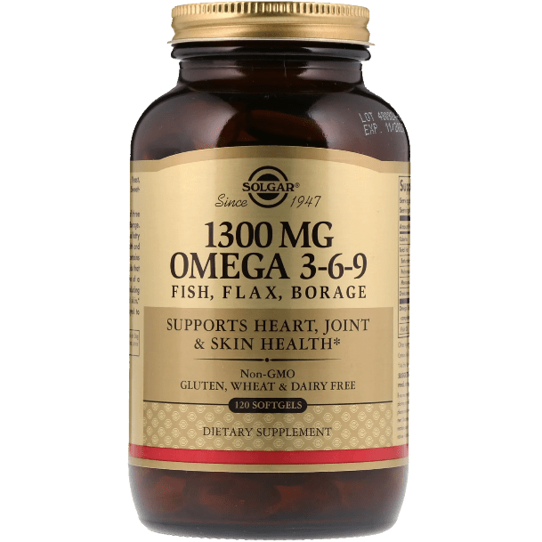 Solgar 1300 mg Omega 3-6-9 120 Softgels