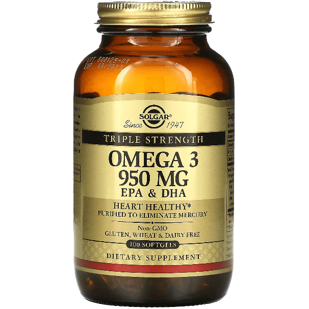 SOLGAR Solgar Triple Strength Omega-3 950mg 100 Softgels Dietary Supplements