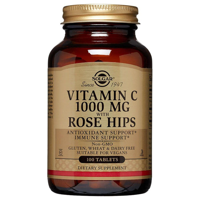 Solgar Vitamin C 1000mg with Rose Hips 100 Tablets