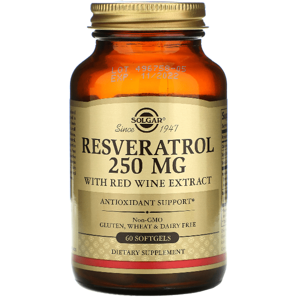 Solgar Resveratrol 250mg with Red Wine Extract 60 Softgels