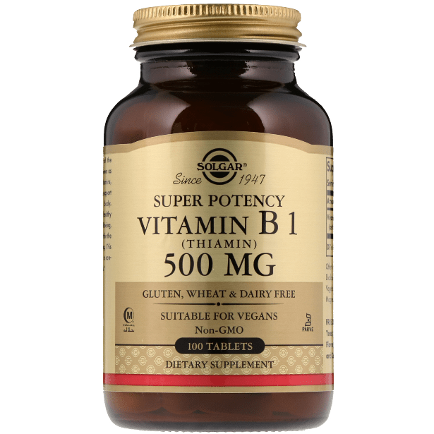 Solgar Vitamin B1 (Thiamin) 500 mg 100 Tablets