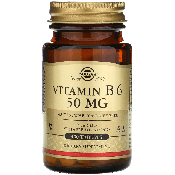 SOLGAR Solgar Vitamin B6 50mg 100 Tablets Vitamin B6 Supplement