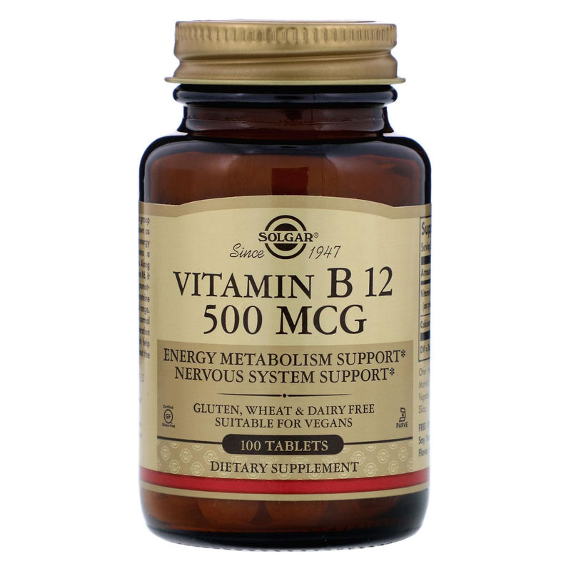 SOLGAR Solgar Vitamin B12 500mcg 100 Tablets Vitamin Supplement