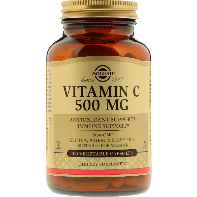 Solgar Vitamin C 500mg 100 Vegetable Capsules