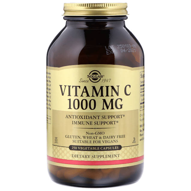 SOLGAR Solgar Vitamin C 1000mg 250 Vegetable Capsules Vitamin C Supplement