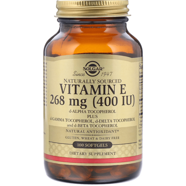 Solgar Vitamin E 268 mg (400 IU) 100 Alpha Softgels