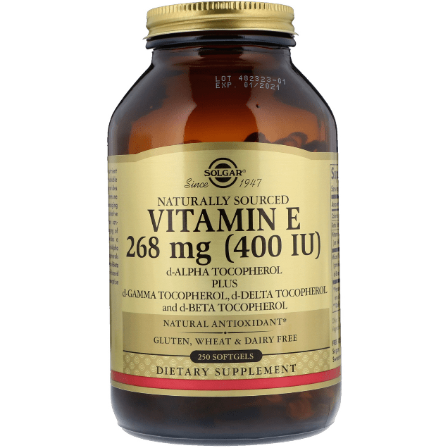 Solgar Vitamin E 268 mg (400 IU) 250 Alpha Softgels