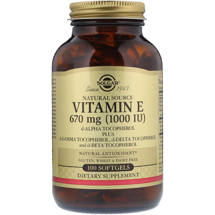 Solgar Vitamin E 670 mg (1000 IU) 60 Softgels