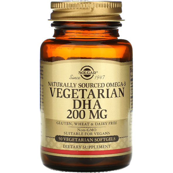 SOLGAR Solgar Omega-3 Vegetarian DHA 200 mg 50 Vegetarian Softgels Vegetarian Softgels