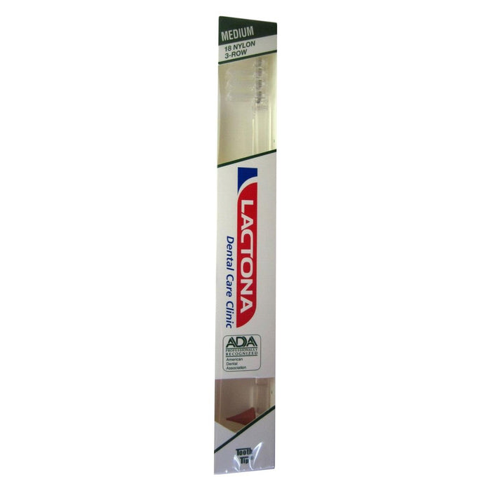 Lactona Medium Nylon 3-Row Toothbrush