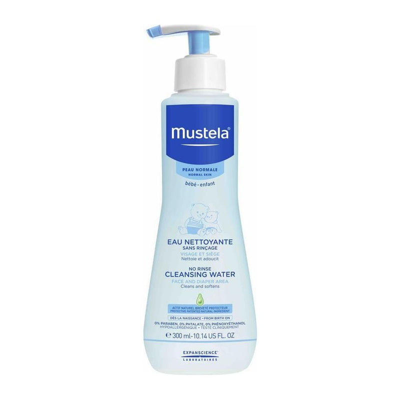 Mustela Mustela Cleansing Water, No Rinse, Face and Diaper Area, Normal Skin 10.14 Oz Baby Cleansing Water