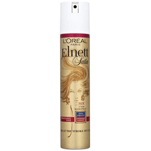 L'Oreal Elnett Satin Uv Filter Coloured Hair Extra Strength Hairspray 300Ml