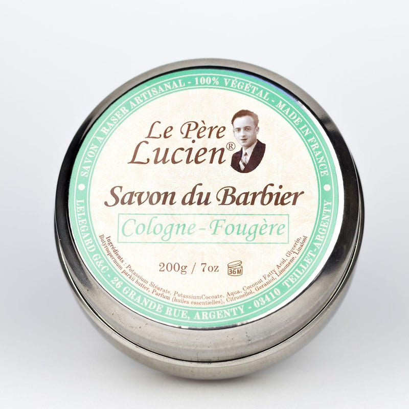 Le Pere Lucien Le Pere Lucien Cologne Fougere Shaving Soap Steel Box 200G Shaving Soap Lavender