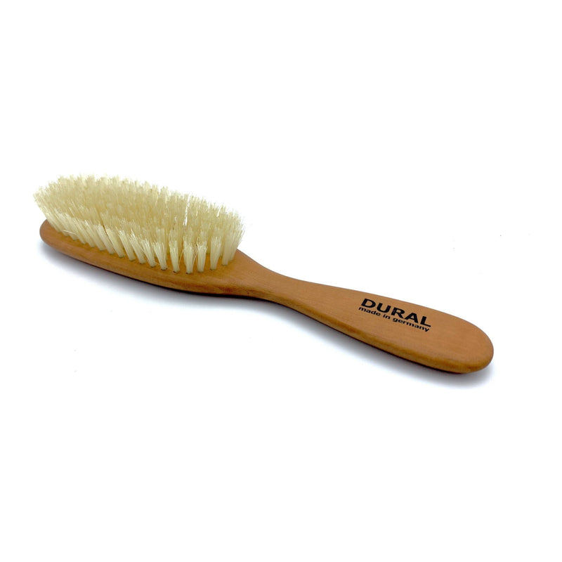 Dural Dural Hair Brush 8 Rows Pear Wood Big Oval Light Natural Bristles Hair Brush Sienna