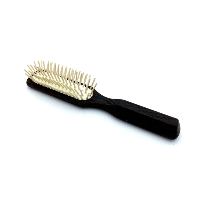 DURAL Hair Brush For Styling & Care Rubber Cushion With Wooden Pins Thermowood