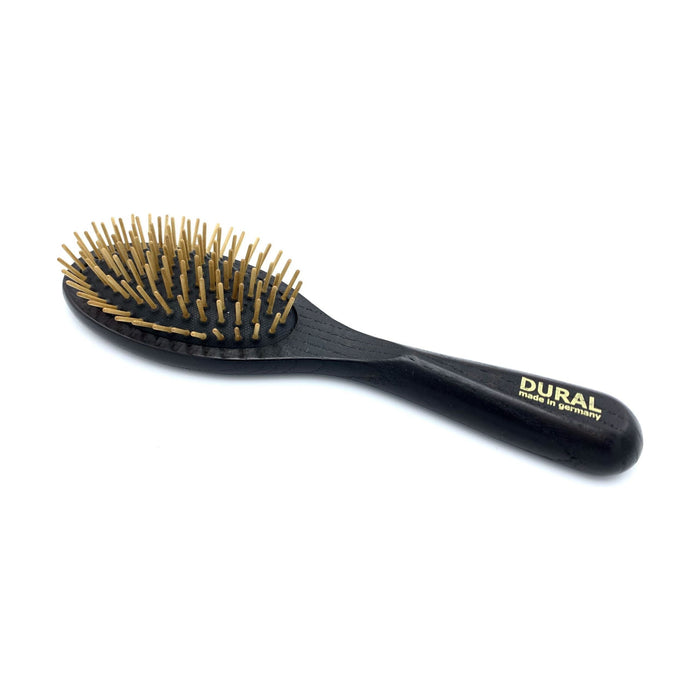 Dural Hair Brush For Styling & Care Rubber Cushion With Wooden Pins Ash Wood