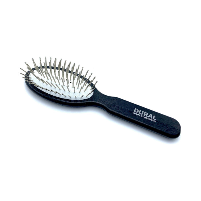 Dural Hair Brush Wigbrush big, oval, Black Extra Thick Steel Pins Beech Wood