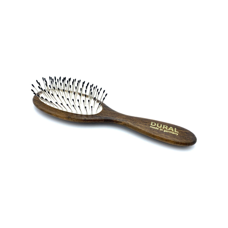 Dural Dural Hair Brush For Styling & Care Rubber Cushion Steel Pins with Plastic Ball Tips Beech Wood Hair Brush