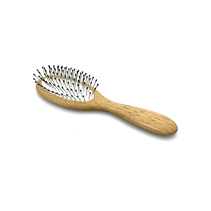 Dural Hair Brush For Styling & Care Rubber Cushion with Steel Pins with ball tips Beech Wood