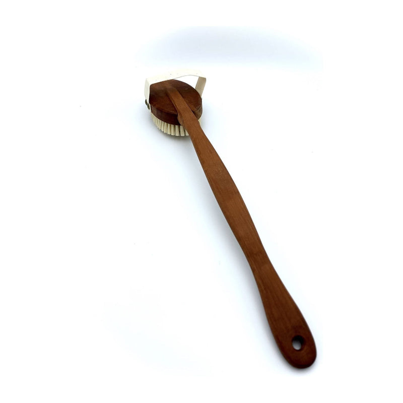 Dural Dural Bath Brush Pure Natural Bristles Pear Wood Bath Brush Saddle Brown