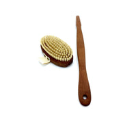 Dural Dural Bath Brush Pure Natural Bristles Pear Wood Bath Brush Saddle Brown