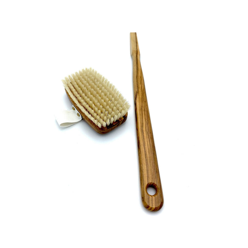 Dural Dural Bath & Massage Brush Light Natural Bristles Olive Wood Bath & Massage Brush