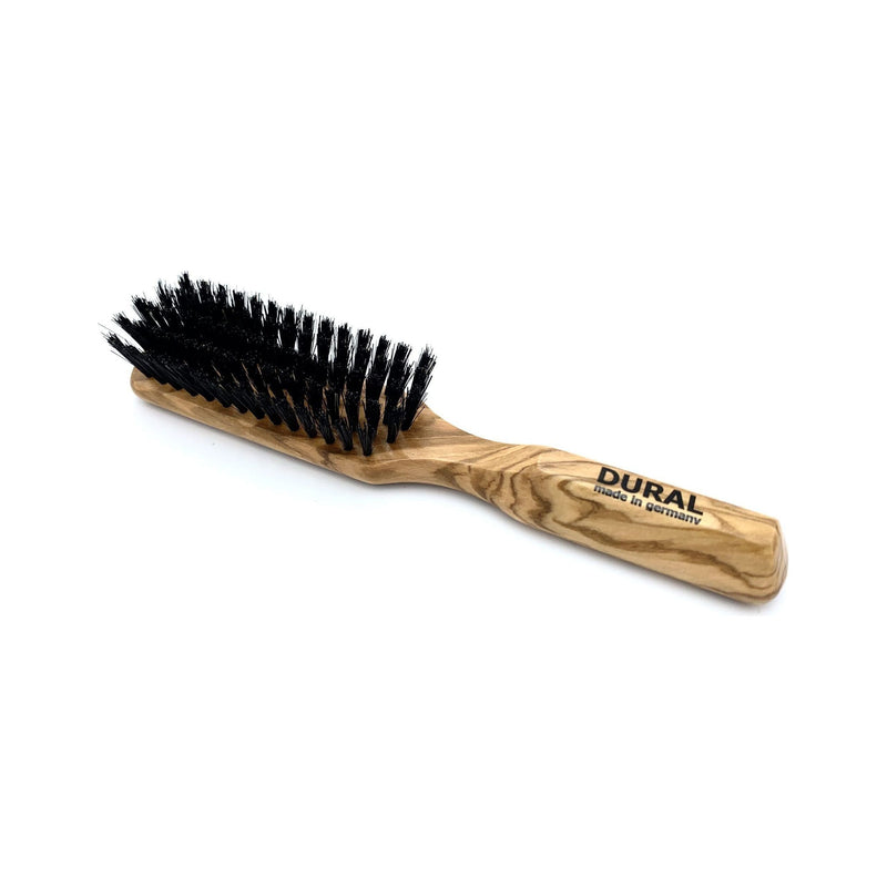 Dural Dural Hair Brush 5 Rows Olive Wood Hair Brush Rosy Brown