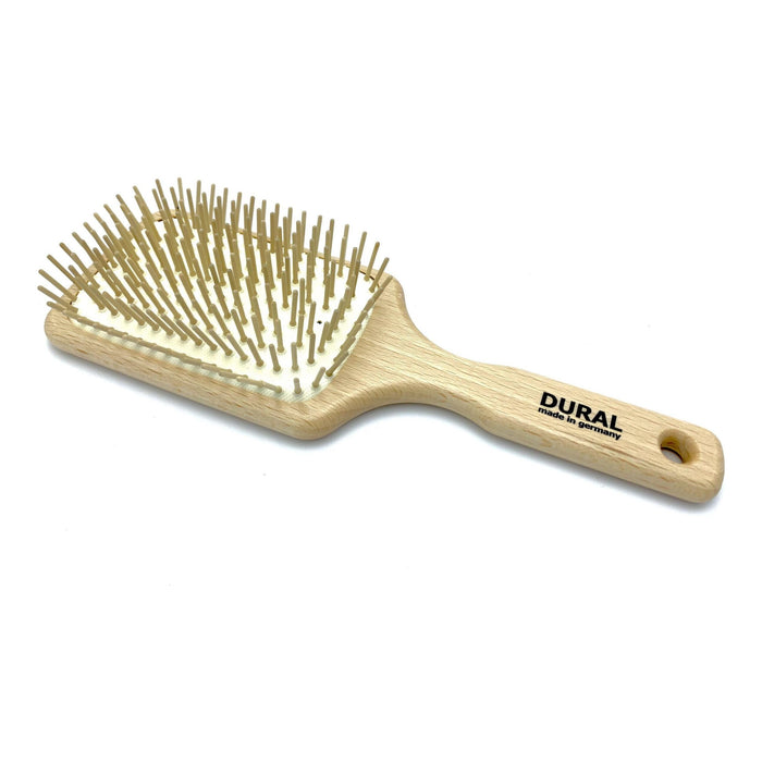 Dural Paddle Brush For Styling & Care with Wooden Pins Natural Wood