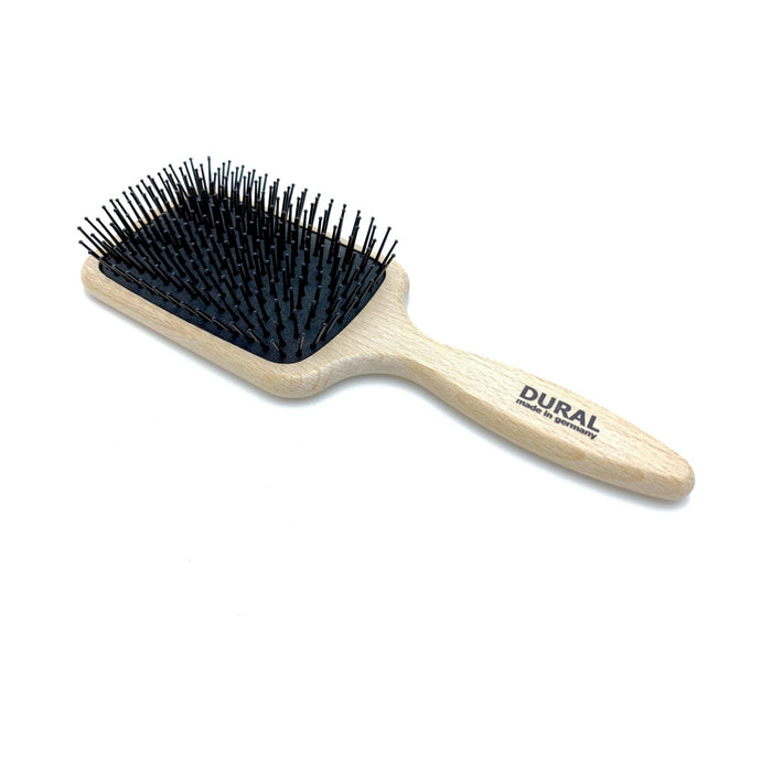 Dural Paddle Brush For Styling & Care With Plastic Pins Beech Wood