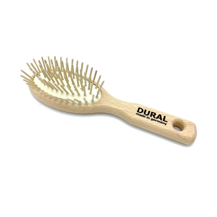 Dural Hair Brush For Styling & Care Rubber Cushion with Wooden Pins