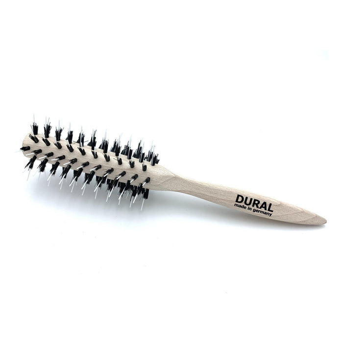 Dural Pin Styler hair Brush for Styling & Care Boar Bristler & White Nylon pin beech Wood
