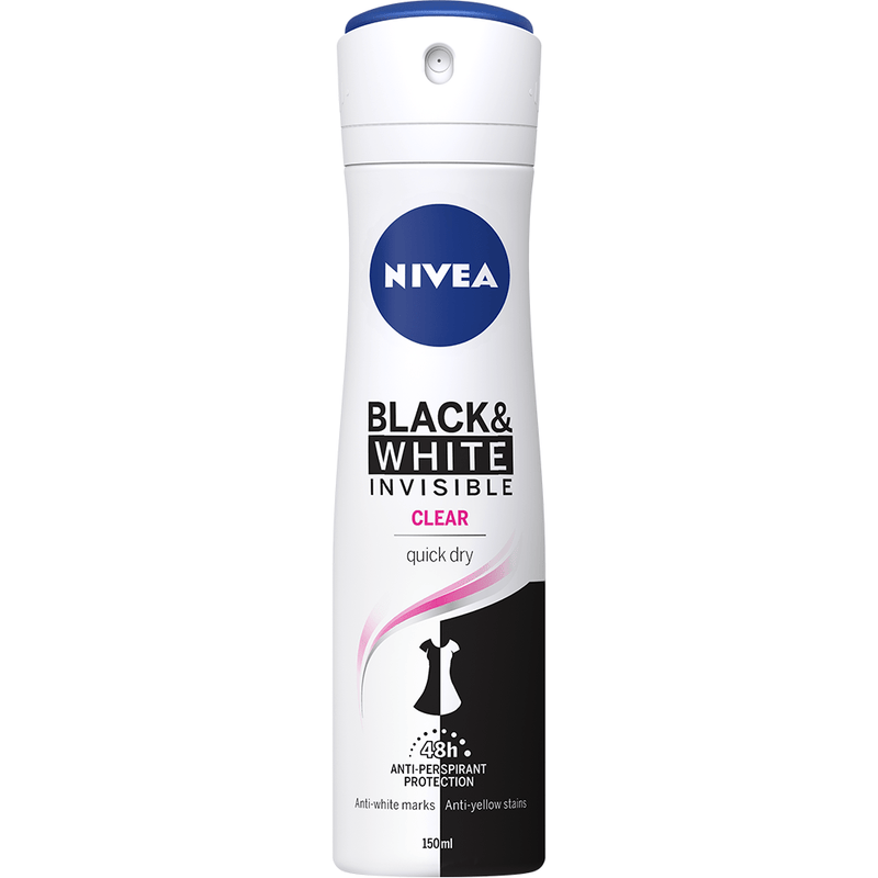 Nivea Nivea Invisible Black And White Clear Quick Dry Deodorant 150ml Deodorant