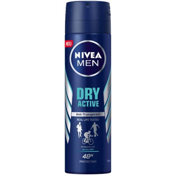 Nivea Dry Active 48 Hour Antiperspirant Spray For Men 150 Ml