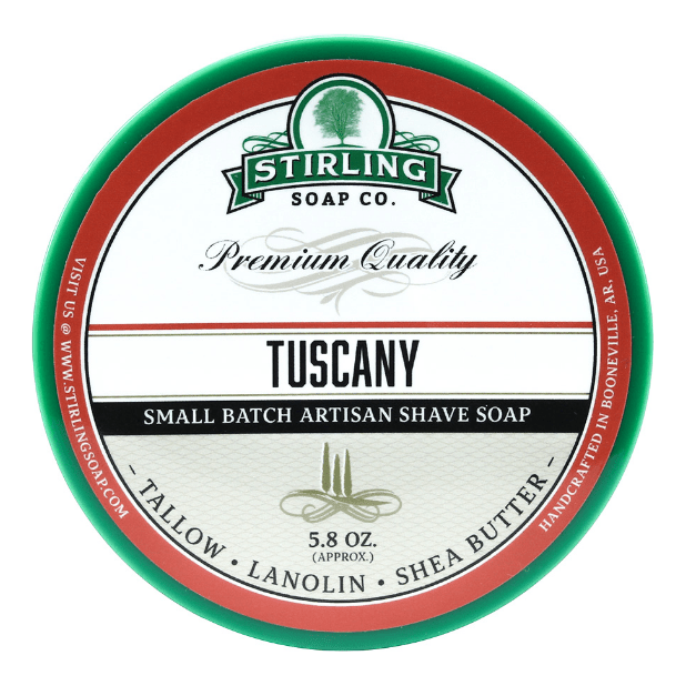 Stirling Soap Co. Tuscany Shave Soap Jar 5.8 oz