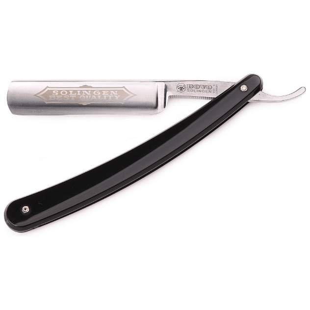 Dovo Dovo Best Quality 5/8" Full Hollow Carbon Steel Straight Razor - Black Celluloid Straight Razor