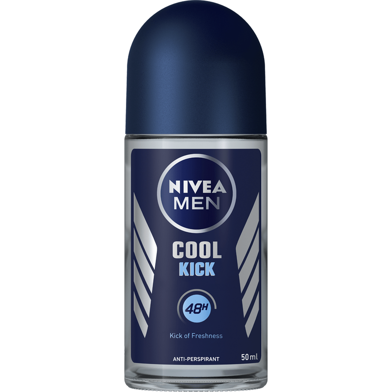 Nivea Nivea Deodorant Antiperspirant Roll On Men Cool Kick 48 Hours 50 Ml Men's Deodorant