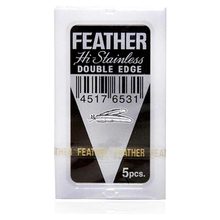 Feather Feather Hi-Stainless Double Edge Razor Blades - 5pcs. Shaving & Grooming
