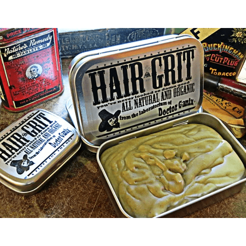 Doctor GaniX Hair Grit - All Natural and Organic - Hair Product - Pomade - Styling Wax- Spiced Saboteur Big Tin